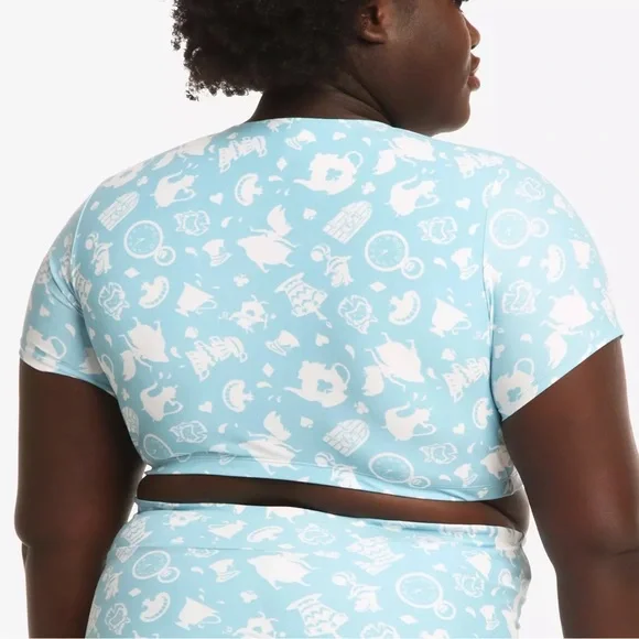 Disney Alice In Wonderland Collar Swim Top Plus‎ Size Hot Topic - Picture 3 of 3